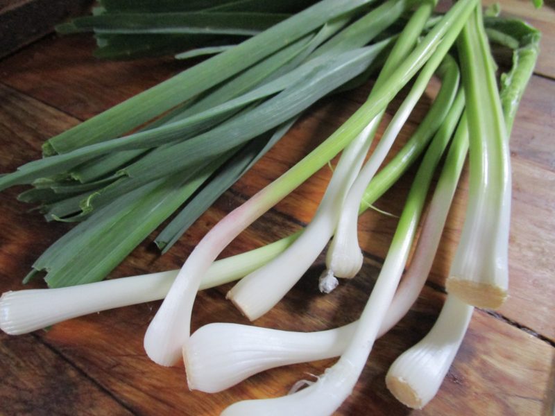 Green garlic, trimmed of its tough skin and root, is ready to wood-grill, griddle or oven-roast.