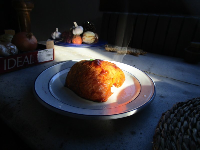 Butternut pumpkin roasted in its skin gives a dry purée, ideal for pie fillings.